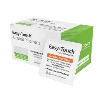 EasyTouch alcohol prep pads for injection site sterilization